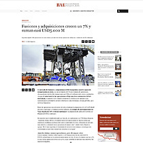 Fusiones y adquisiciones crecen un 7% y suman casi USD5.000 M